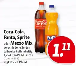 Nah & Frisch Coca-Cola, Fanta, Sprite oder Mezzo Mix Angebot