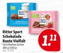 Nah & Frisch Ritter Sport Schokolade Bunte Vielfalt Angebot