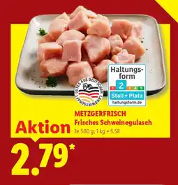 Lidl METZGERFRISCH Frisches Schweinegulasch Angebot