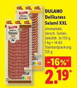 Lidl DULANO Delikatess Salami XXL Angebot