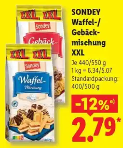 Lidl SONDEY Waffel-/ Gebäckmischung XXL Angebot