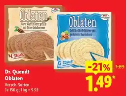 Lidl Dr. Quendt Oblaten Angebot