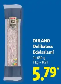 Lidl DULANO Delikatess Edelsalami Angebot
