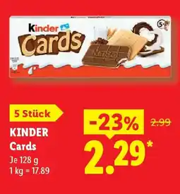 Lidl KINDER Cards Angebot