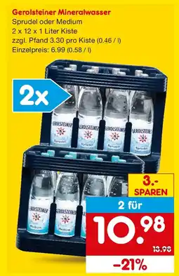 Netto Getränke Discount Gerolsteiner Mineralwasser Angebot
