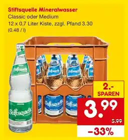 Netto Getränke Discount Stiftsquelle Mineralwasser Angebot