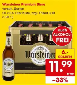 Netto Getränke Discount Warsteiner Premium Biere Angebot