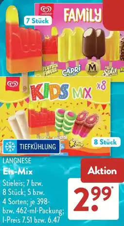 Aldi Süd LANGNESE Eis-Mix Angebot