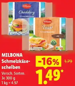 Lidl MILBONA Schmelzkäsescheiben Angebot