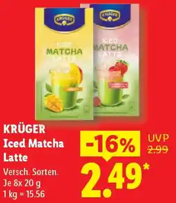 Lidl KRÜGER Iced Matcha Latte Angebot
