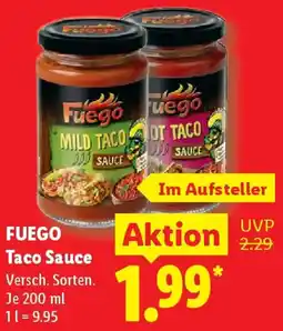 Lidl FUEGO Taco Sauce Angebot