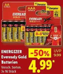 Lidl ENERGIZER Eveready Gold Batterien Angebot