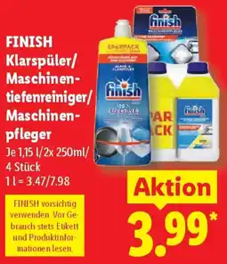 Lidl FINISH Klarspüler/ Maschinentiefenreiniger/ Maschinenpfleger Angebot