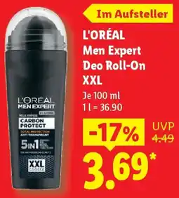 Lidl L'ORÉAL Men Expert Deo Roll-On XXL Angebot