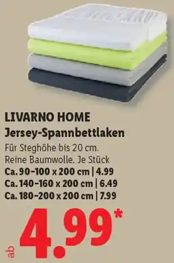 Lidl LIVARNO HOME Jersey-Spannbettlaken Angebot