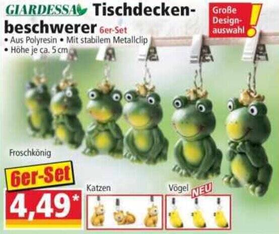GIARDESSA Tischdeckenbeschwerer Angebot bei Norma