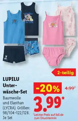 Lidl LUPILU Unterwäsche-Set Angebot