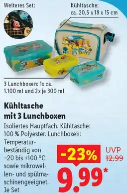 Lidl Kühltasche mit 3 Lunchboxen Angebot