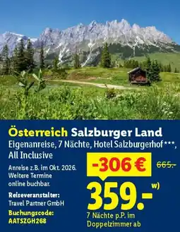 Lidl Österreich Salzburger Land Angebot