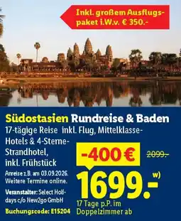 Lidl Südostasien Rundreise & Baden Angebot