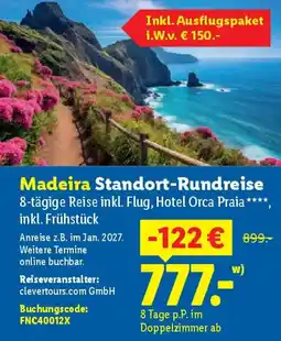 Lidl Madeira Standort-Rundreise Angebot
