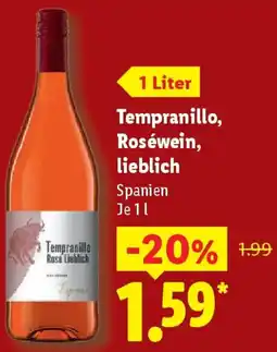 Lidl Tempranillo, Roséwein, lieblich Angebot