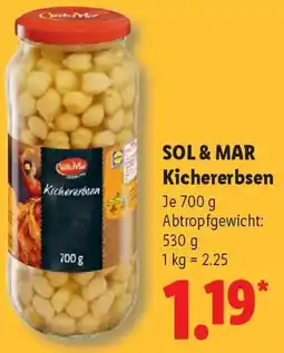 Lidl SOL & MAR Kichererbsen Angebot
