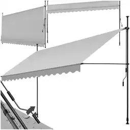 Netto Marken-Discount tectake Klemmmarkise, mit Handkurbel, höhenverstellbar 211 - 304 cm, einfache Montage Angebot