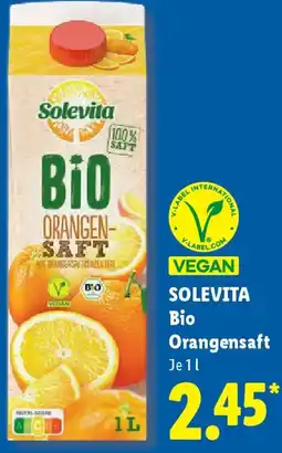 Lidl SOLEVITA Bio Orangensaft Angebot