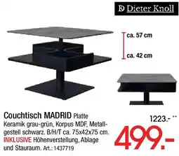 Zurbrüggen Dieter Knoll Couchtisch MADRID Angebot