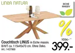 Zurbrüggen LINEA NATURA Couchtisch LINUS Angebot
