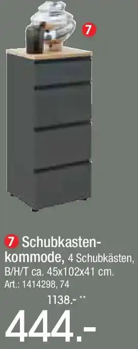 Zurbrüggen Schubkastenkommode Angebot