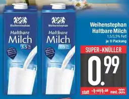 E-Center Weihenstephan Haltbare Milch Angebot