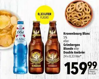 CITTI Markt Kronenbourg Blanc eller Grimbergen Blonde eller Double Ambrèe 24x0,33L Angebot