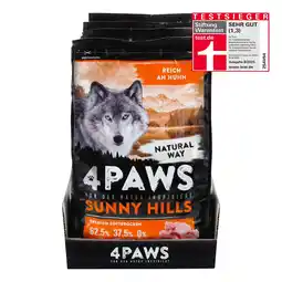 Netto Marken-Discount 4 PAWS Hundetrockenfutter Huhn 2 kg, 4er Pack Angebot