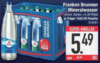 E-Center Franken Brunnen Mineralwasser Angebot