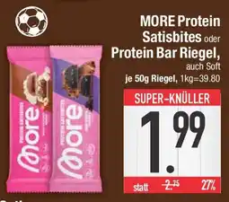 E-Center MORE Protein Satisbites oder Protein Bar Riegel Angebot