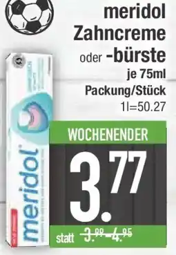 E-Center meridol Zahncreme oder -bürste Angebot