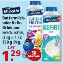 Multi Markt MILRAM Buttermilch oder Kefir Drink pur Angebot