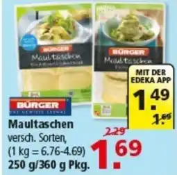 Multi Markt BURGER Maultaschen Angebot