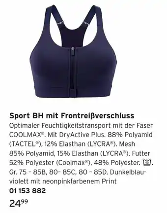 Tchibo Sport BH mit Frontreißverschluss Angebot