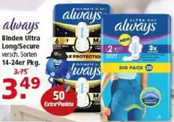 Multi Markt always Binden Ultra Long/Secure Angebot