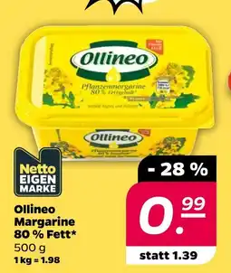 NETTO Netto eigenmarke ollineo margarine 80 % fett Angebot