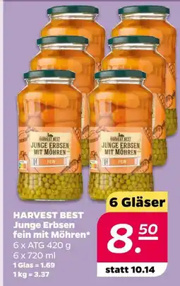NETTO Harvest best junge erbsen fein mit möhren Angebot