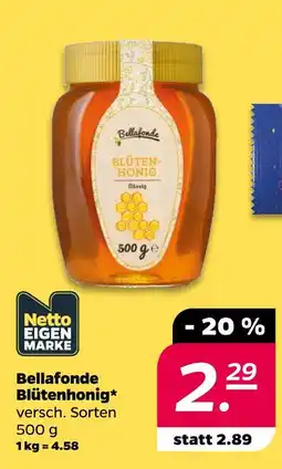NETTO Bellafonde blütenhonig Angebot