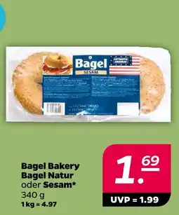 Netto Bagel bakery bagel natur oder sesam Angebot