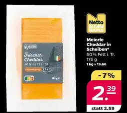 NETTO Meierie cheddar in scheiben Angebot
