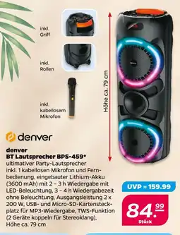 NETTO Denver bt lautsprecher bps-459 Angebot