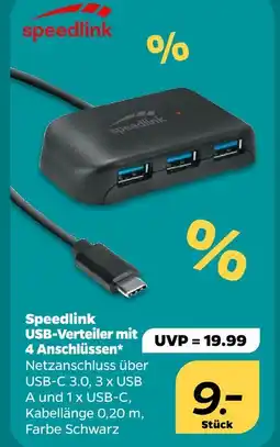 Netto Speedlink usb-verteiler mit 4 anschlüssen Angebot
