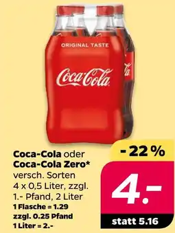 NETTO Coca-cola oder coca-cola zero Angebot